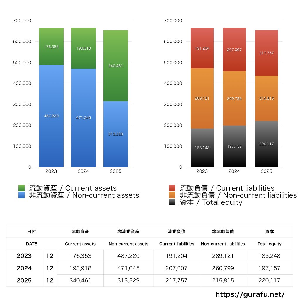 サッポロホールディングス_BS_バランスシート_グラフ