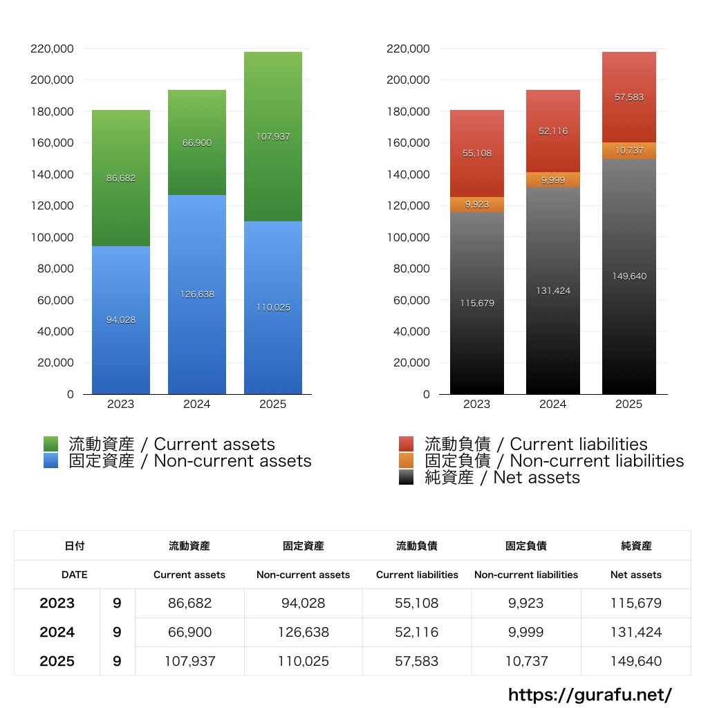 マイナビ_BS_バランスシート_グラフ