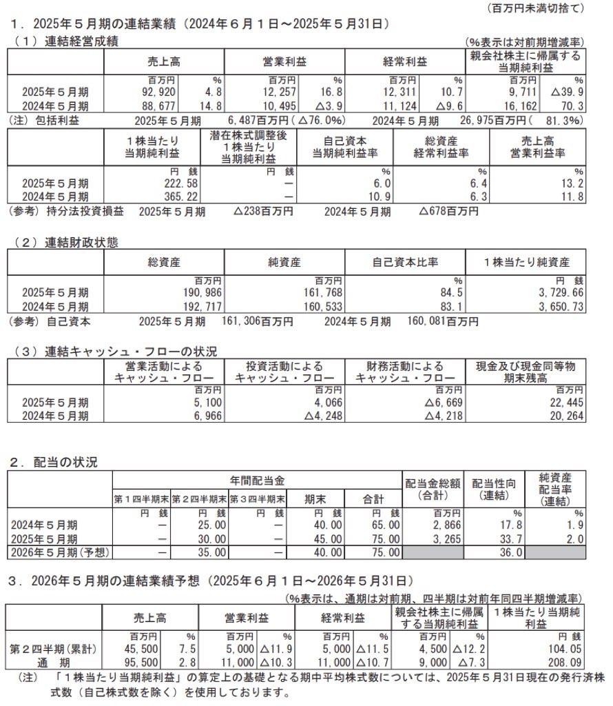 サカタのタネ_決算短信