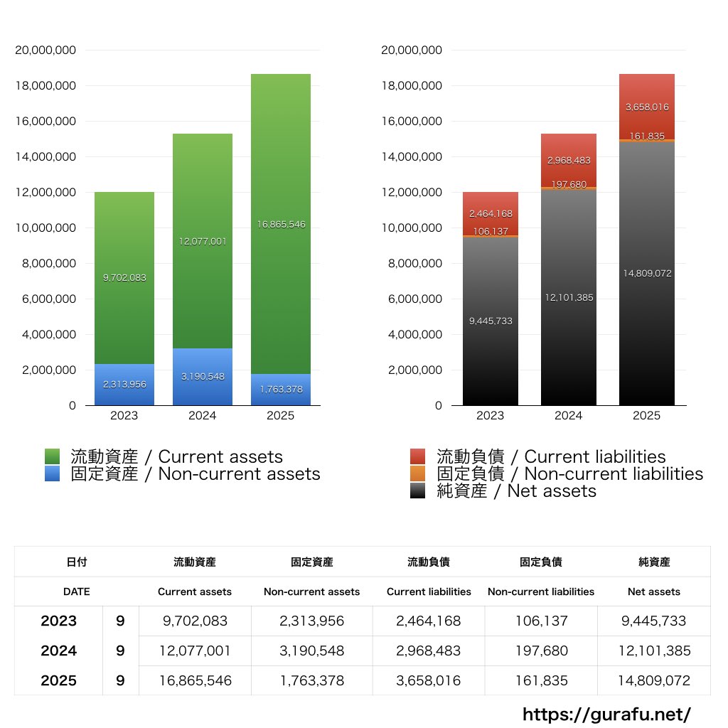 プラスアルファコンサルティング_BS_バランスシート_グラフ