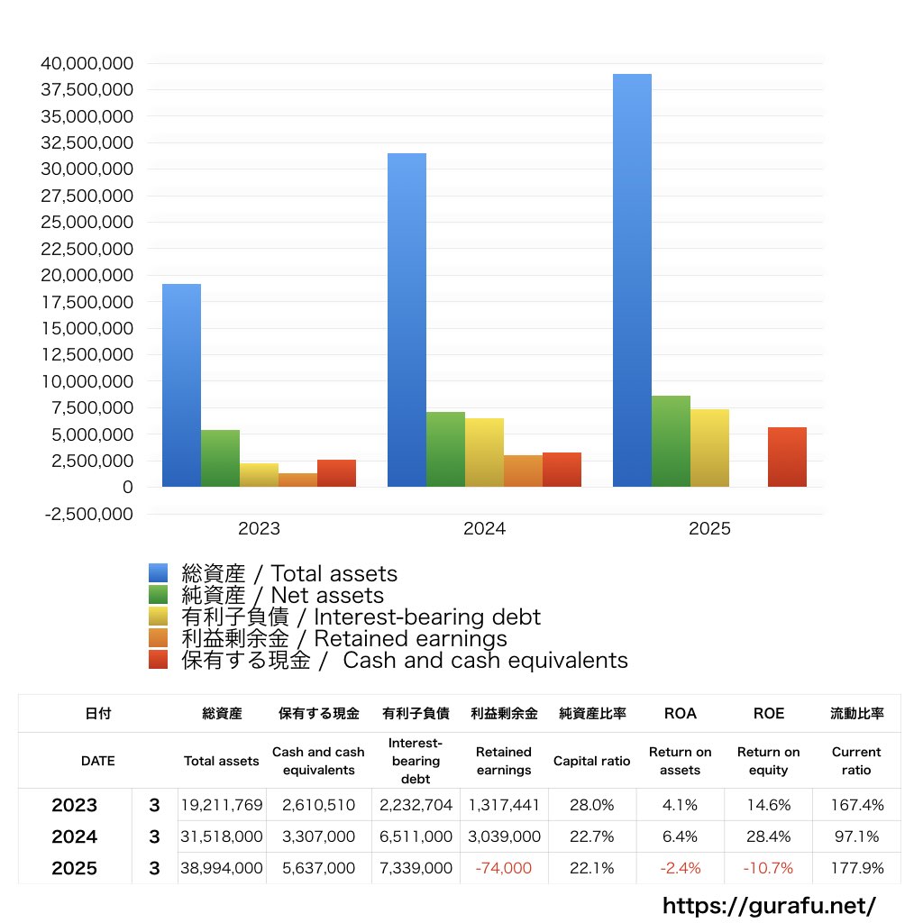 サンウェルズ_BS_バランスシート_グラフ
