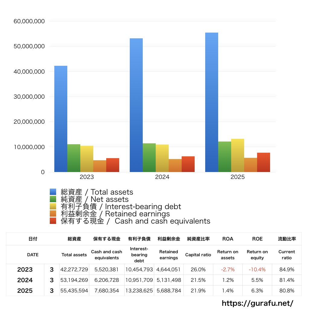 ルネサンス_BS_バランスシート_グラフ