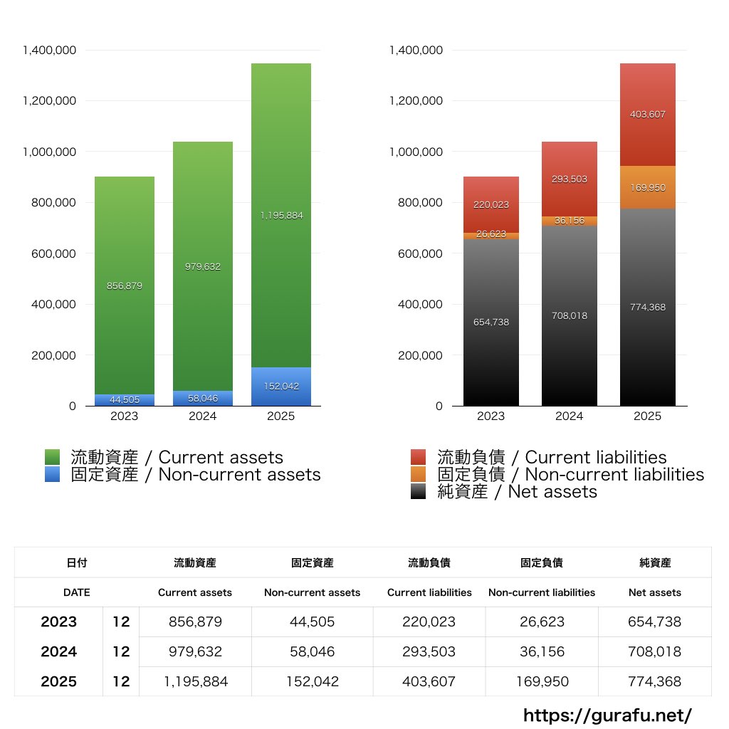 Recovery International_BS_バランスシート_グラフ