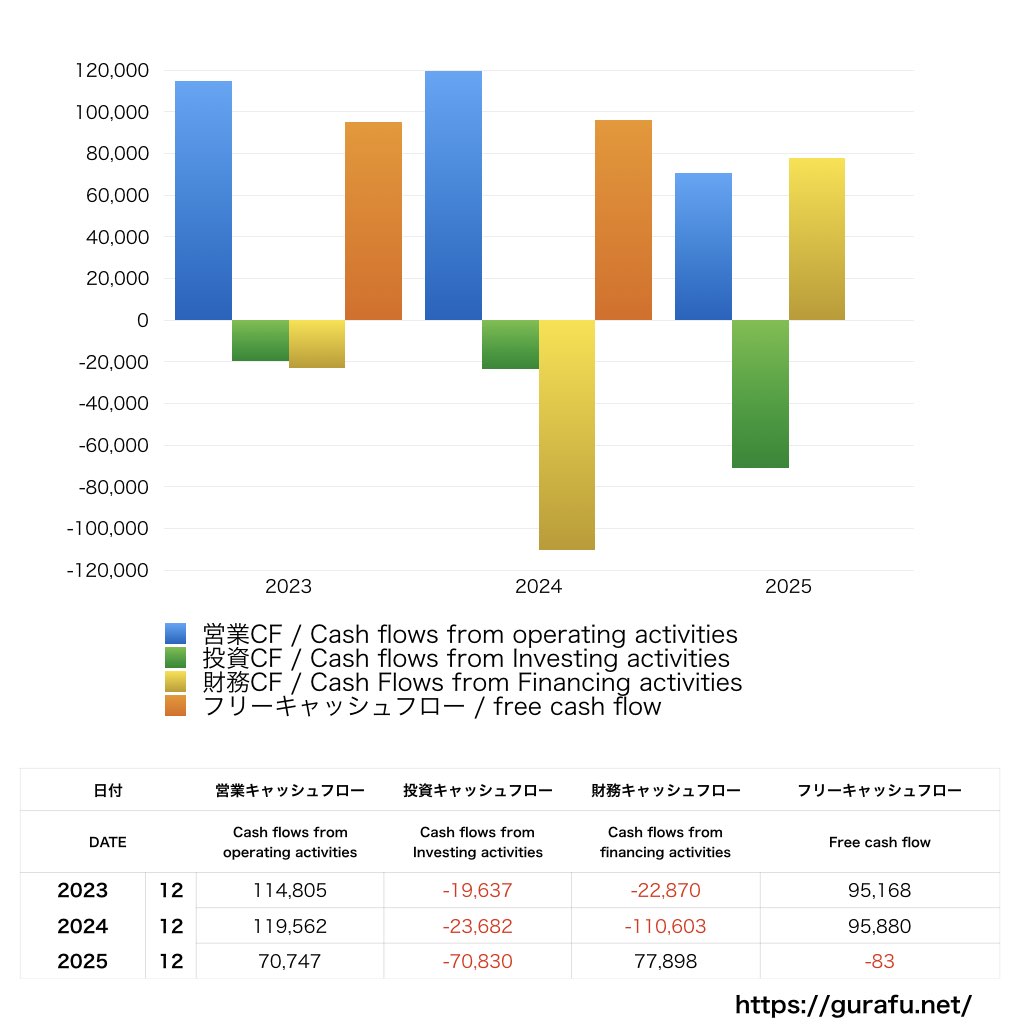 Recovery International_CF_キャッシュフロー計算書_グラフ