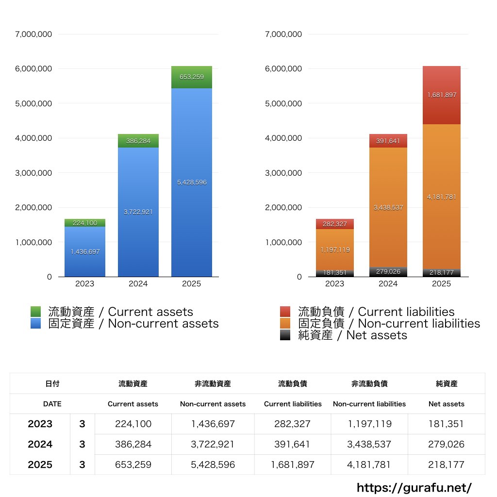 レボインターナショナル_BS_バランスシート_グラフ