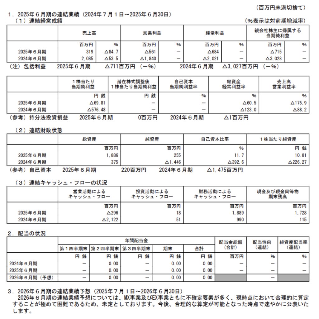 Birdman_決算短信